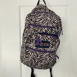 Jansport zebra print backpack
